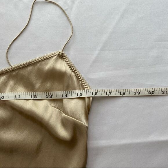 Vintage Y2K Elie Tahari Tan Silk Camisole Size Small - Picture 12 of 13